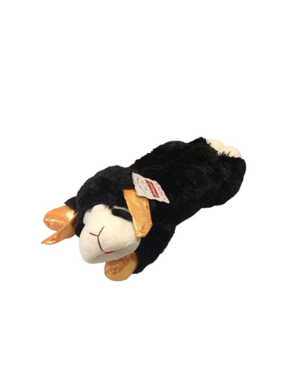 Lamb Chop Extra Large 19" Lamb Black Orange Metallic Ears & Front Paws Squeaker